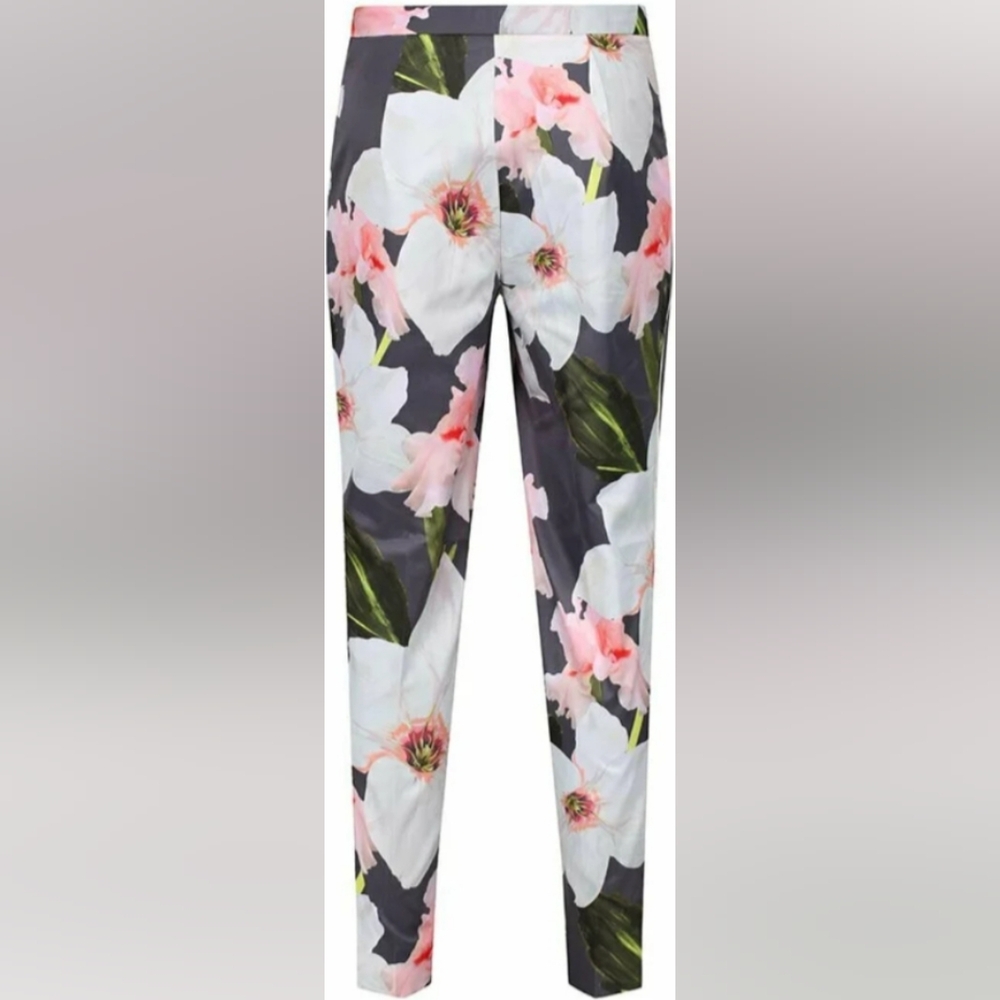 Ted Baker London Chatsworth Floral Tapered Trousers - Size 2 - NEW WITH TAGS